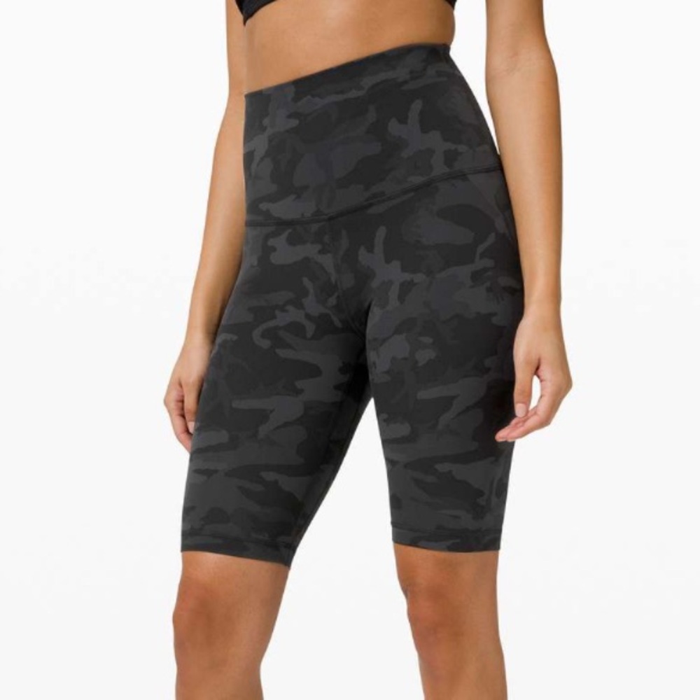 Lululemon Align Super High Rise Short *10” Incognito Camo Multi Grey Size 2